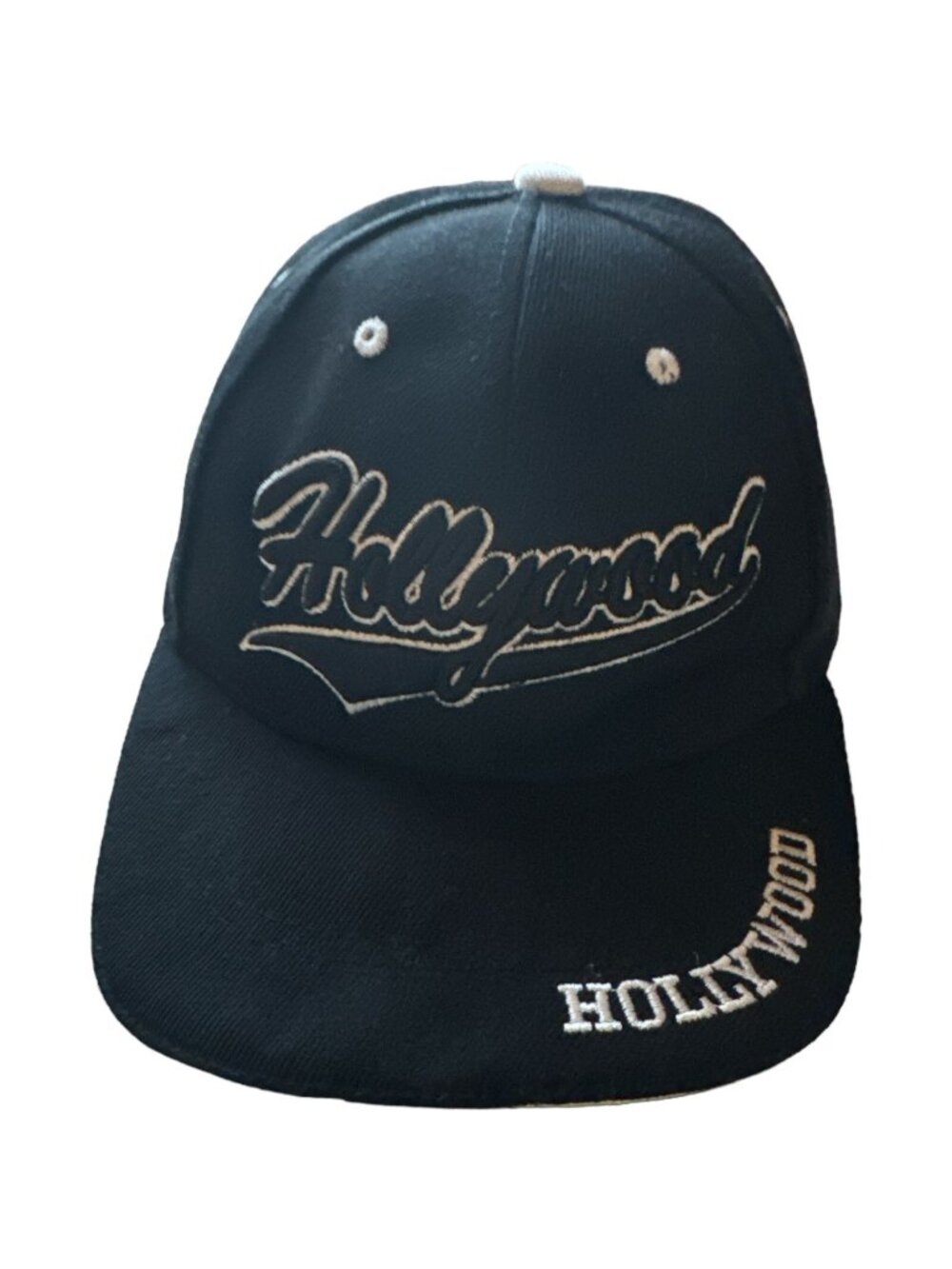 Lanza USA Hollywood Embroidered Script Men Adjustable Hat Cap Black NWOT